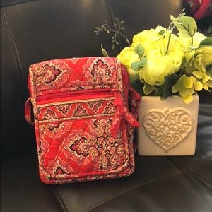 Vera Bradley Small Crossbody In Frankly Scarlet